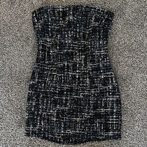 Superdown Tweed Strapless Dress in S